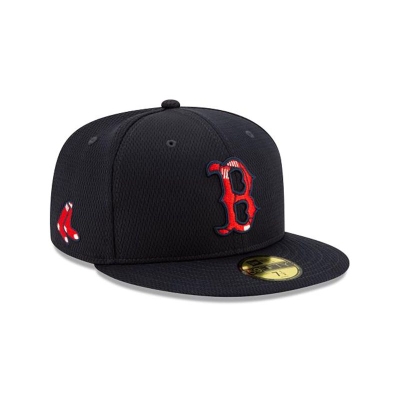 Blue Boston Red Sox Hat - New Era MLB 2021 Spring Training 59FIFTY Fitted Caps USA6894730